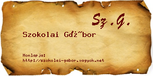 Szokolai Gábor névjegykártya