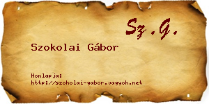 Szokolai Gábor névjegykártya